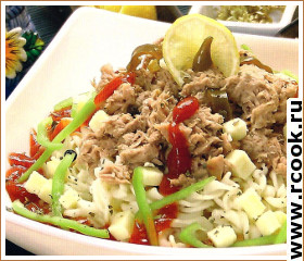 Салат с тунцом и рукколой